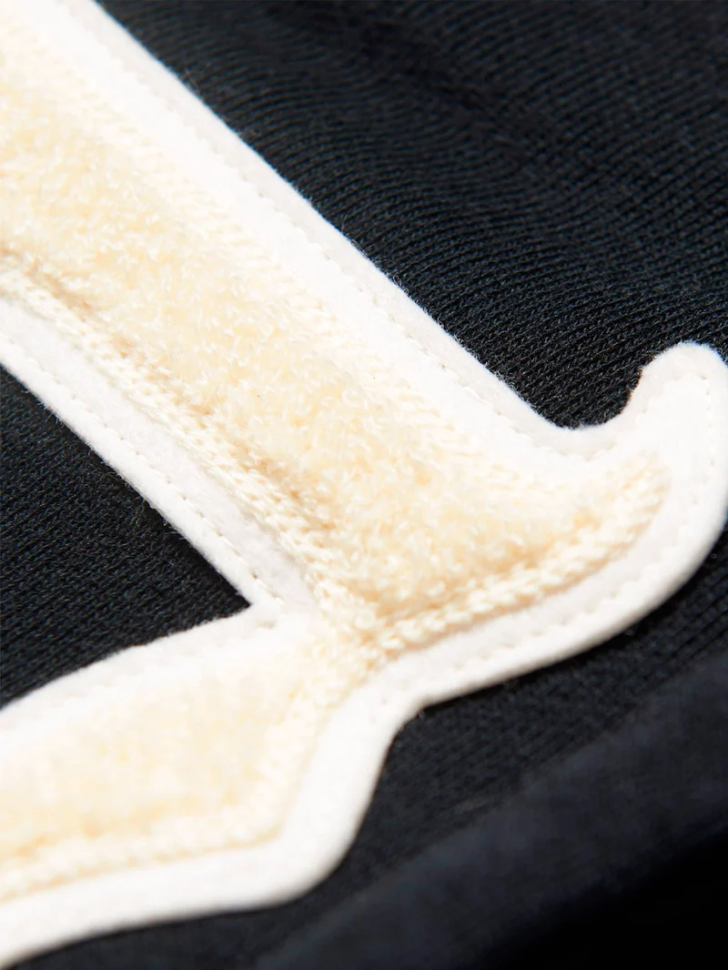 Hoodie nera Chenille
