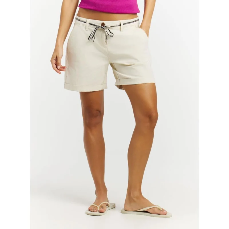Protest Tulip W canvas offwhite Damen Short