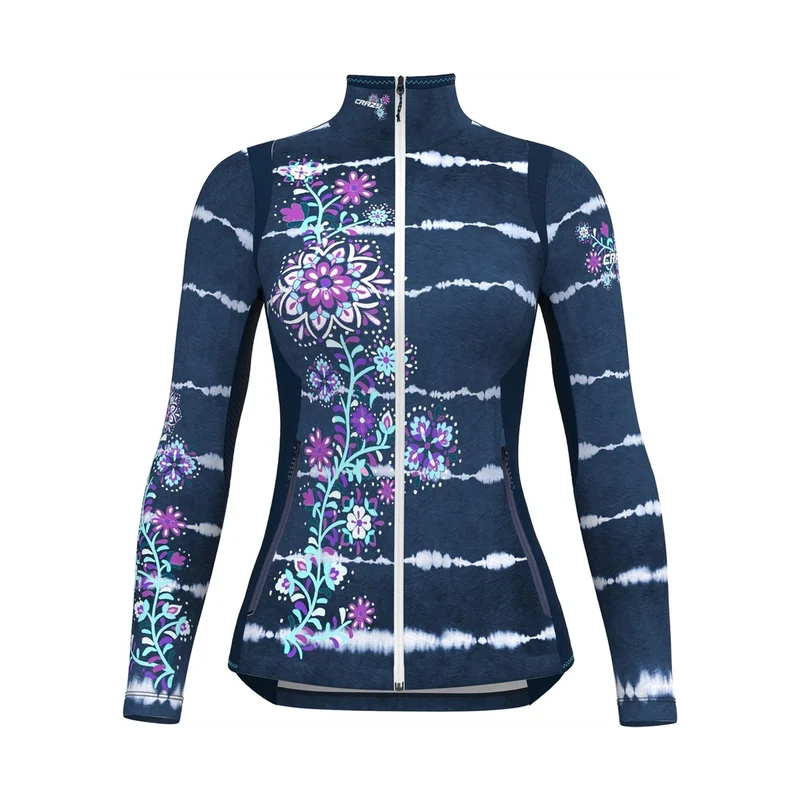 Crazy Idea Pull Wonder Magic Light W Blue, leichter Damen-Fleece für Bergsport und Outdoor