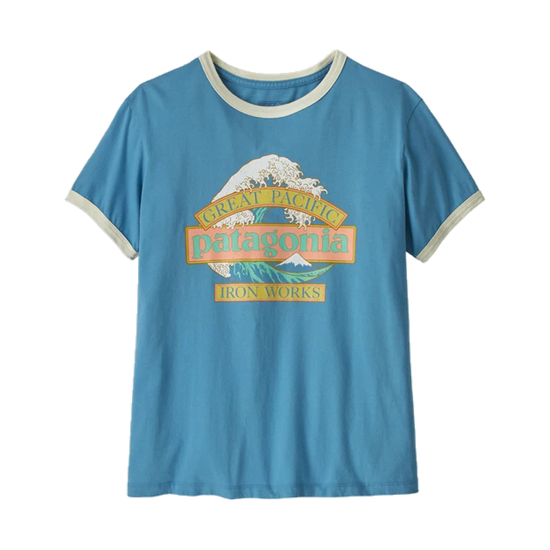 Patagonia Great Waves Ringer Tee W Blue