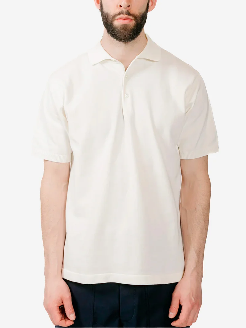 Polo bianca in maglia 12G