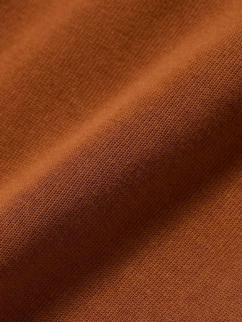 Polo marrone in maglia 12G