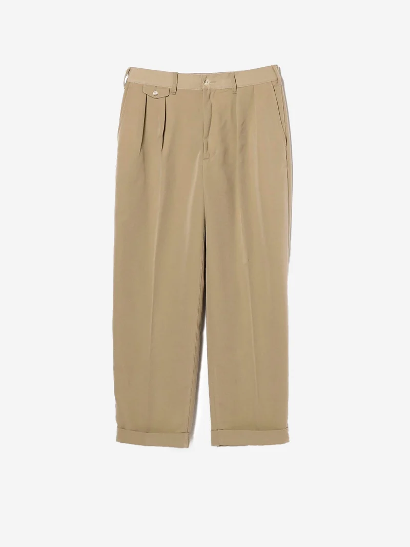 Pantaloni Sartoriali beige 2 pleats in Twill Tecnico