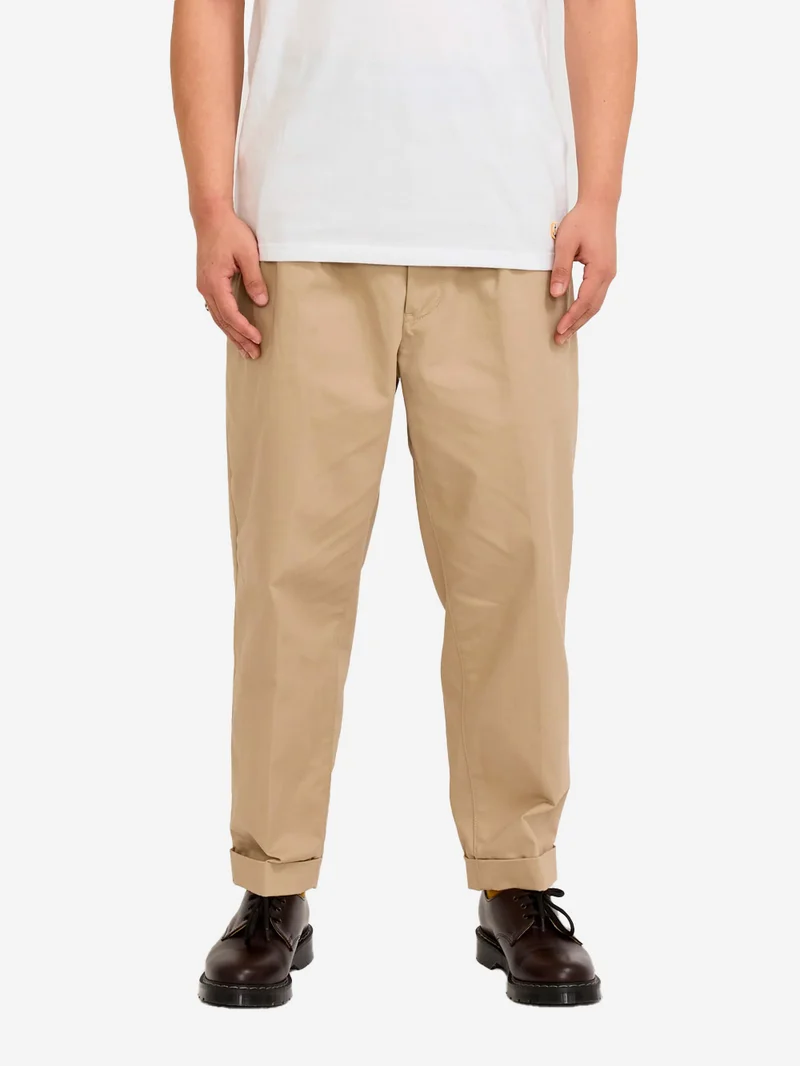 Pantaloni Sartoriali beige 2 pleats in Twill Tecnico