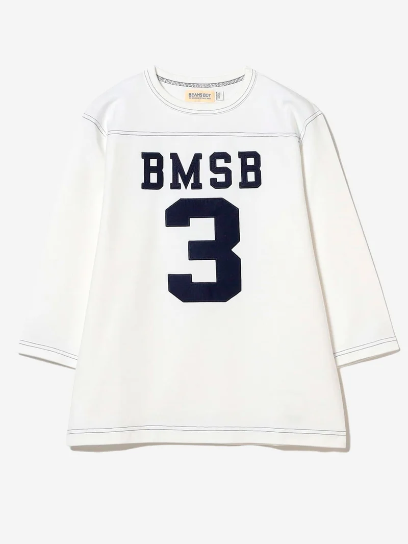 T-shirt bianca Football a Maniche a 3/4