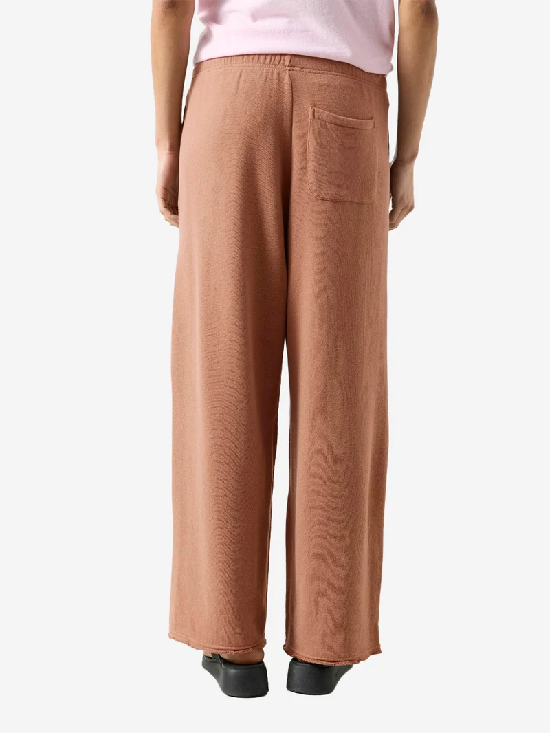 Pantaloni tuta jogging marroni in cotone elasticizzato