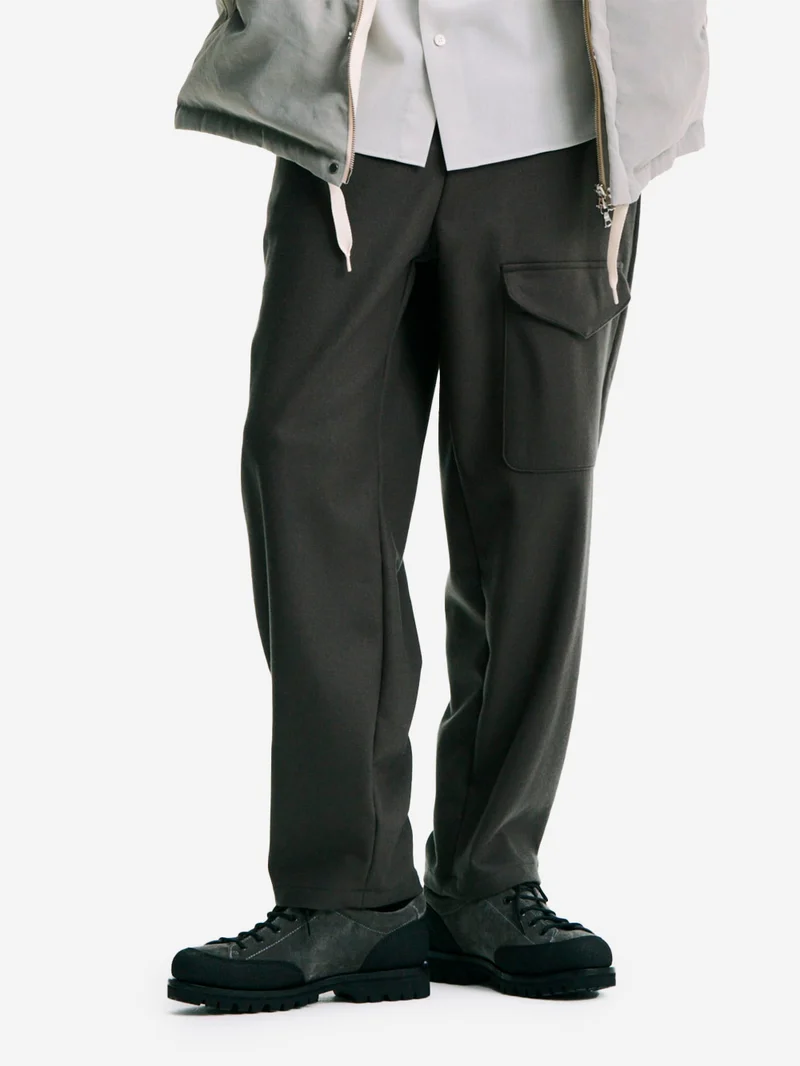 Pantaloni grigi Royal Navy in lana Melton