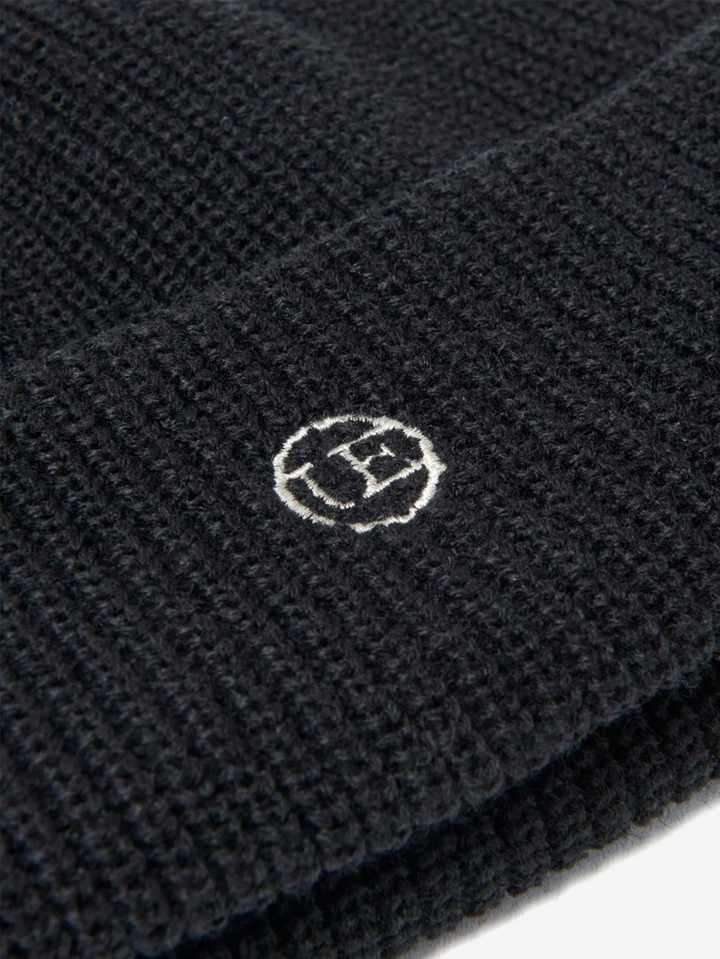Cappello nero 'Watch Cap' in maglia di acrilico