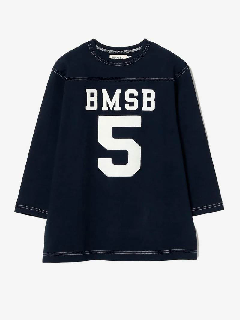 T-shirt blu Football a Maniche a 3/4