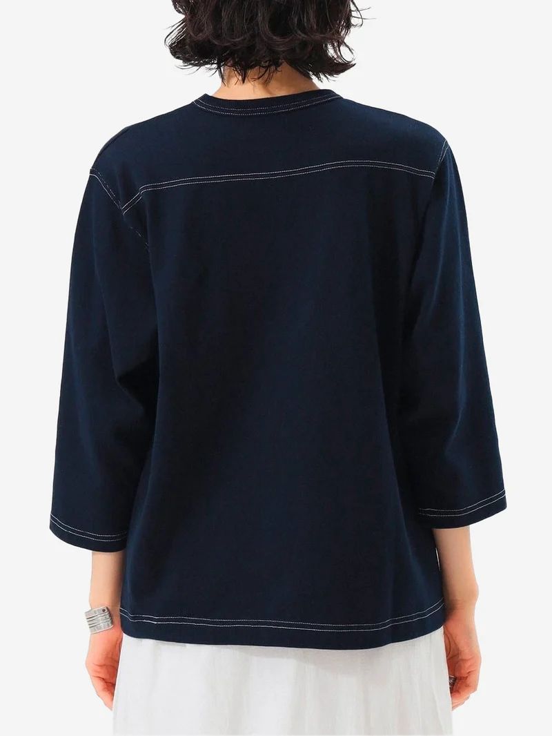 T-shirt blu Football a Maniche a 3/4