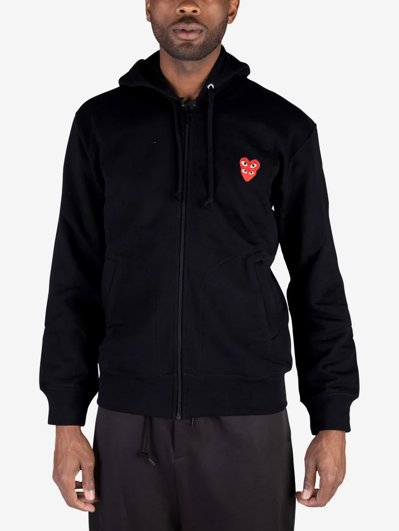 Felpa zip con cappuccio