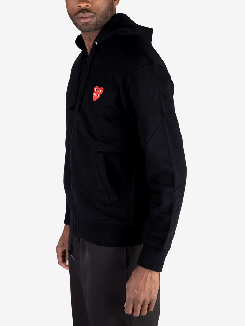 Felpa zip con cappuccio