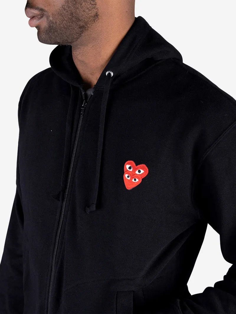 Felpa zip con cappuccio