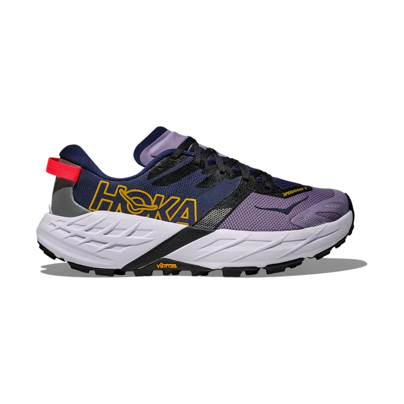 HOKA Speedgoat 7 W Violet, Trailrunning-Schuh für Damen mit maximalem Grip und Dämpfung