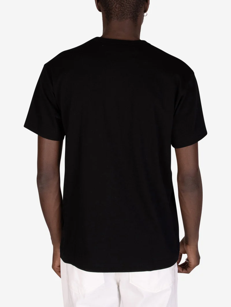 T-shirt nera CDG Play con cuore grande