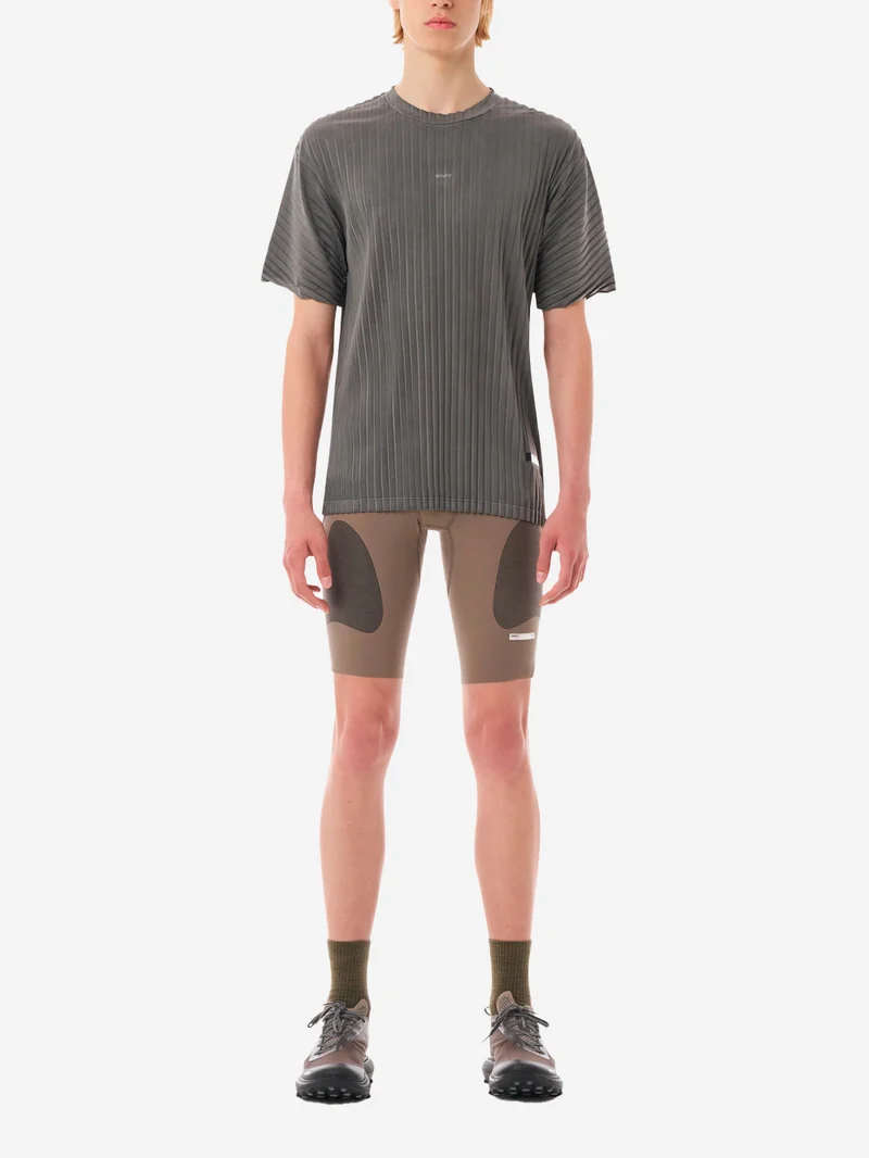 AuraLite T-Shirt Running grigia Plissettata Ultraleggera