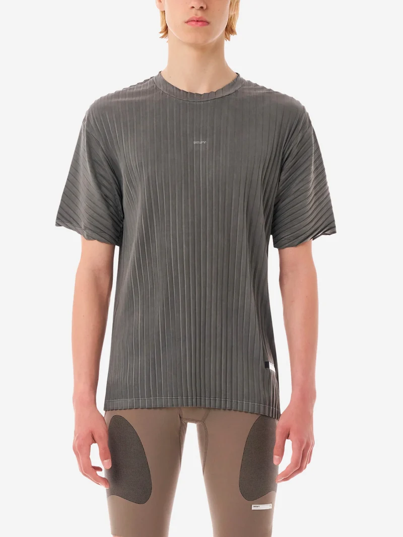 AuraLite T-Shirt Running grigia Plissettata Ultraleggera