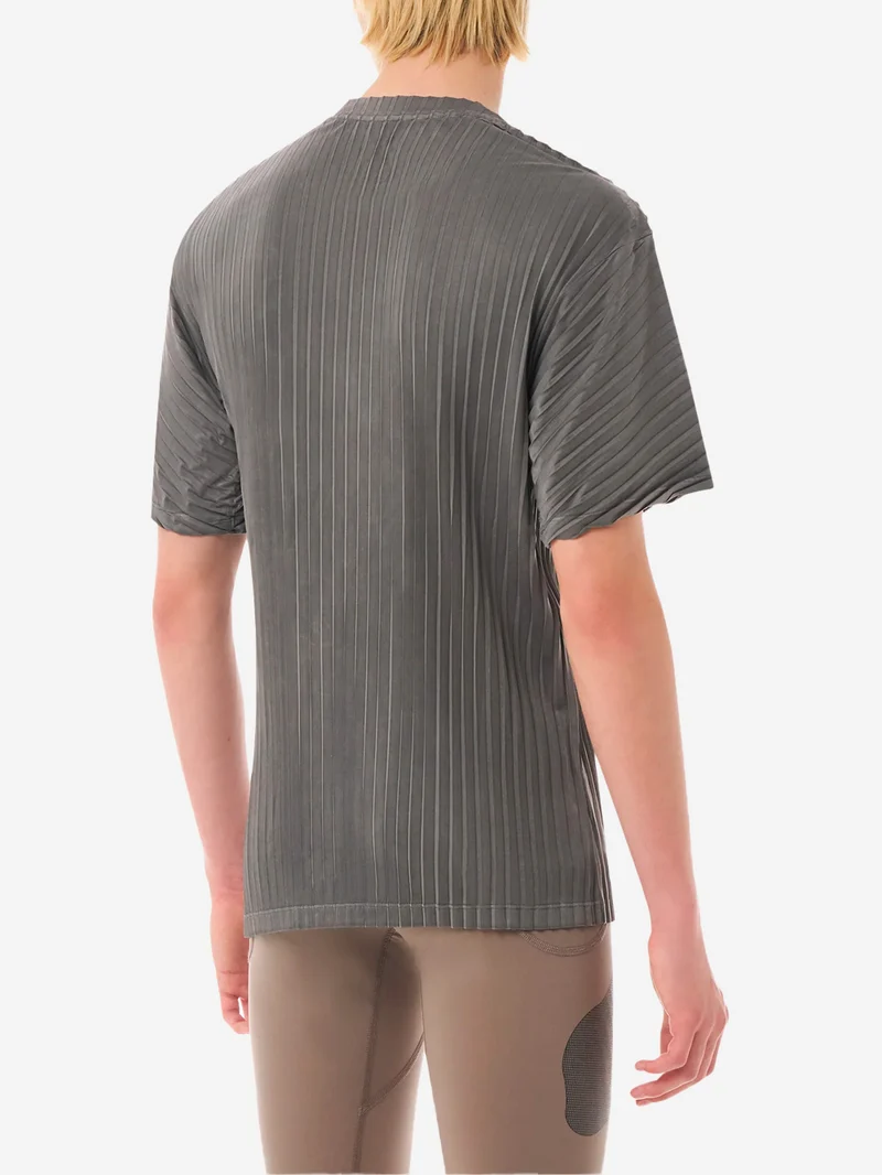 AuraLite T-Shirt Running grigia Plissettata Ultraleggera