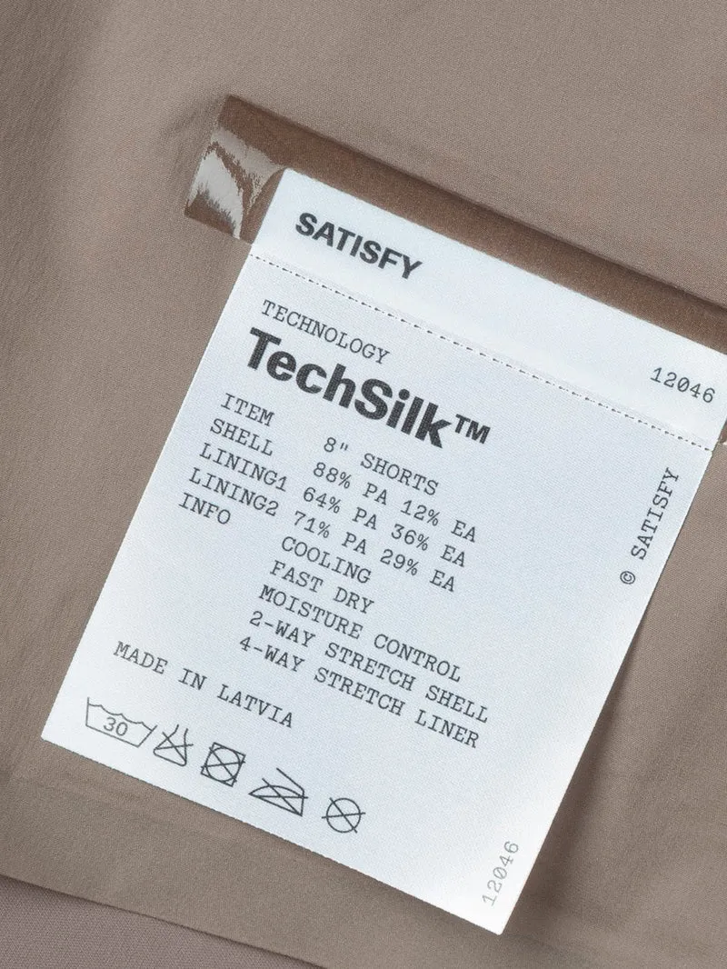 TechSilk 8 Shorts da Running marroni con Liner e moschettone