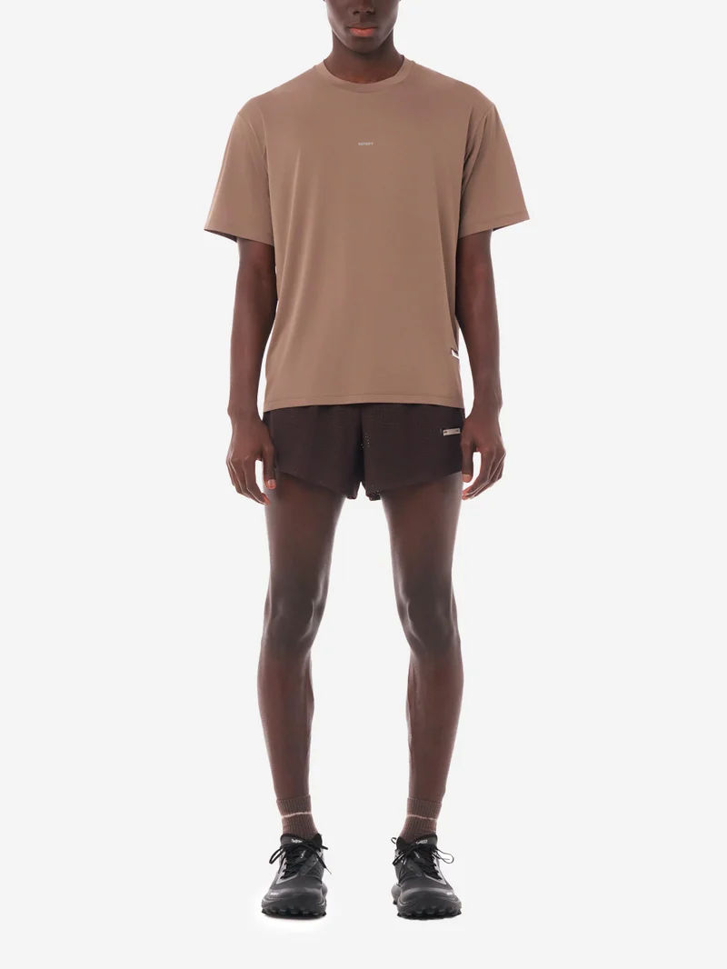 AuraLite T-Shirt Running marrone Ultraleggera in Poliestere Riciclato