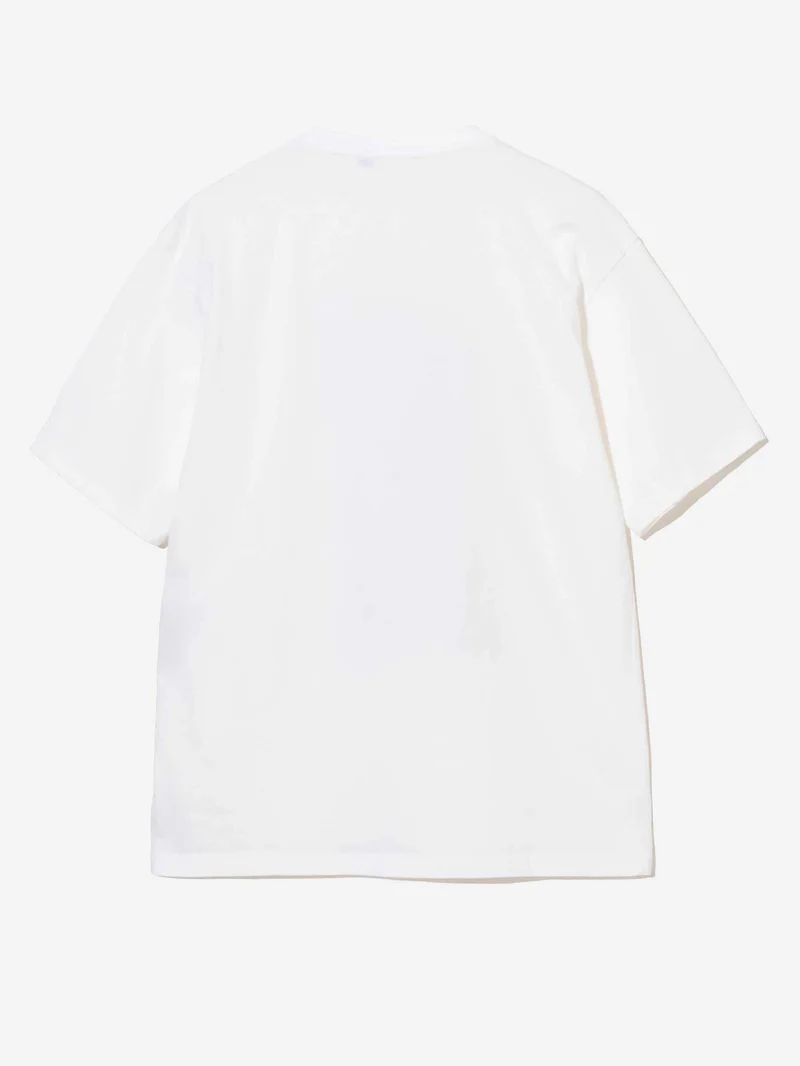 T-shirt bianca con grafica 'Conflict'