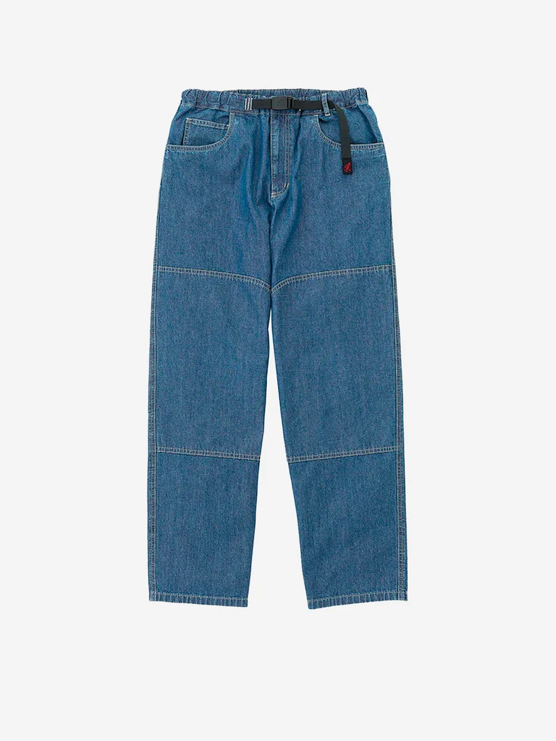 Pantaloni blu 'Double Knee' in Japanese Chambray