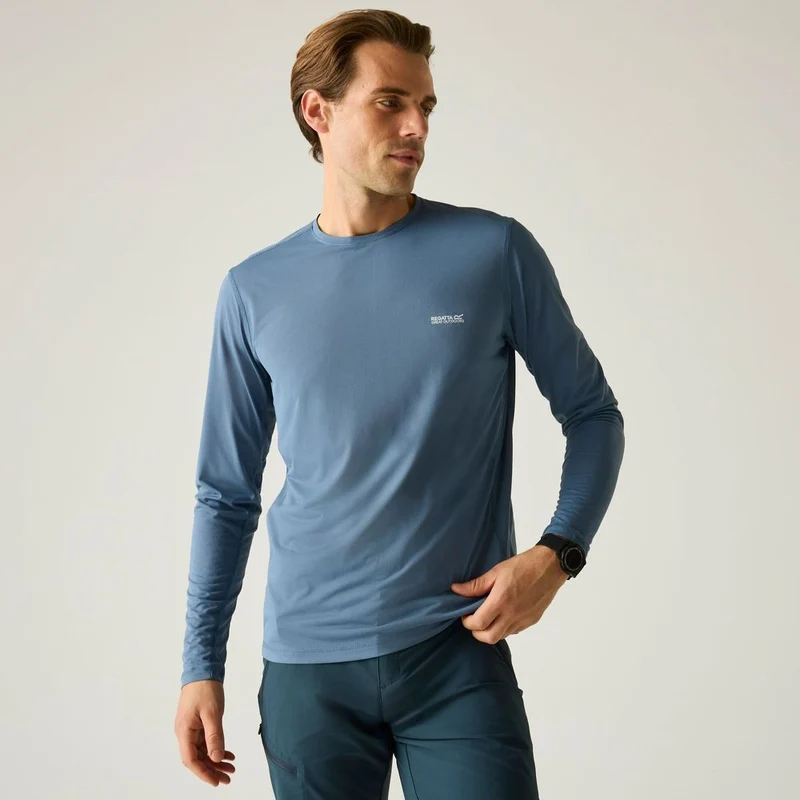 Regatta Mindo Anti Insect Langarmshirt Herren china-blue