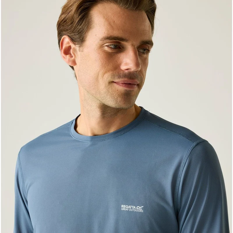 Regatta Mindo Anti Insect Langarmshirt Herren china-blue