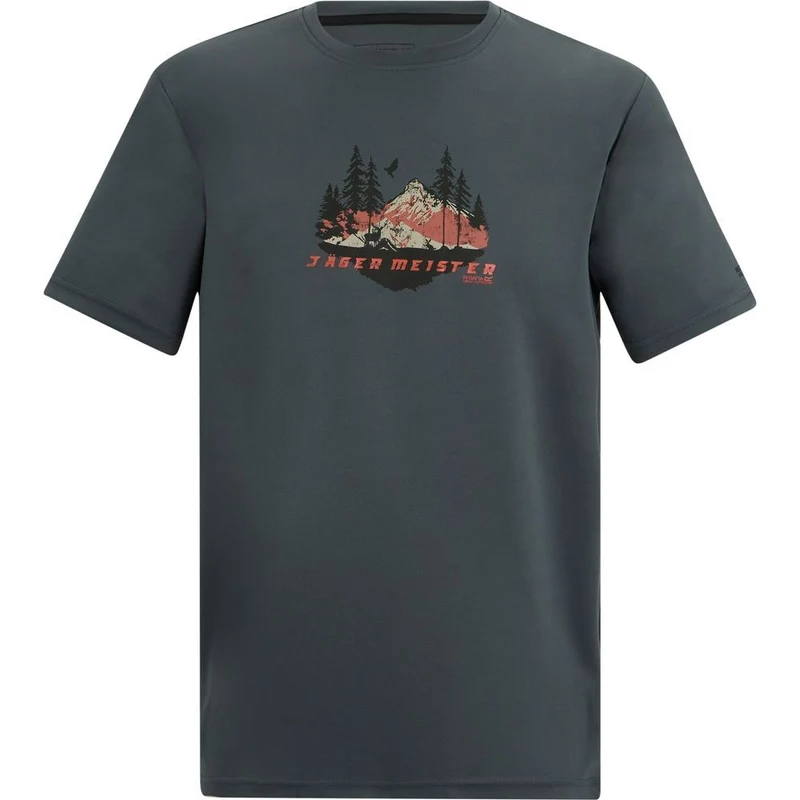 Regatta Fingal Slogan T-Shirt Herren dark-storm