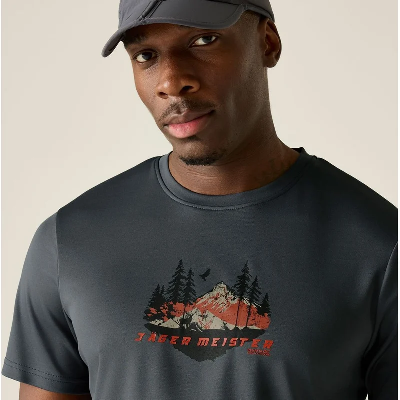 Regatta Fingal Slogan T-Shirt Herren dark-storm