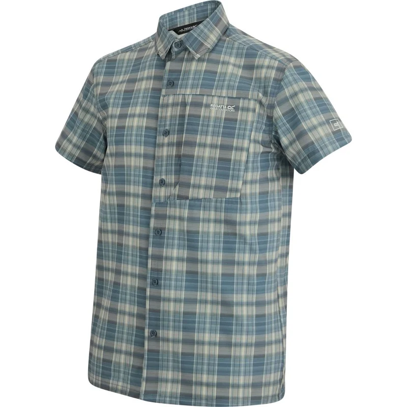Regatta Anti Insect Travel Light Hemd Herren china-blue-check
