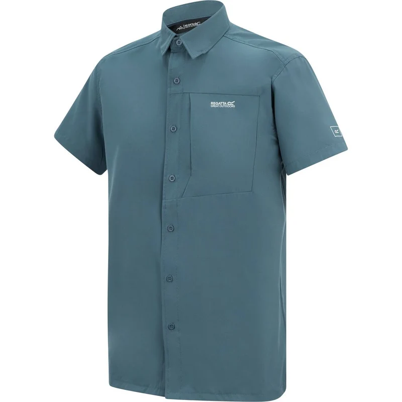 Regatta Anti Insect Travel Light Hemd Herren china-blue