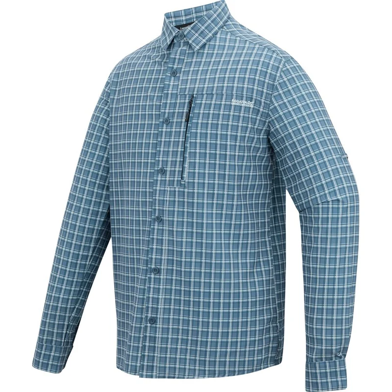 Regatta Anti Insect Travel Light Langarmhemd Herren china-blue check