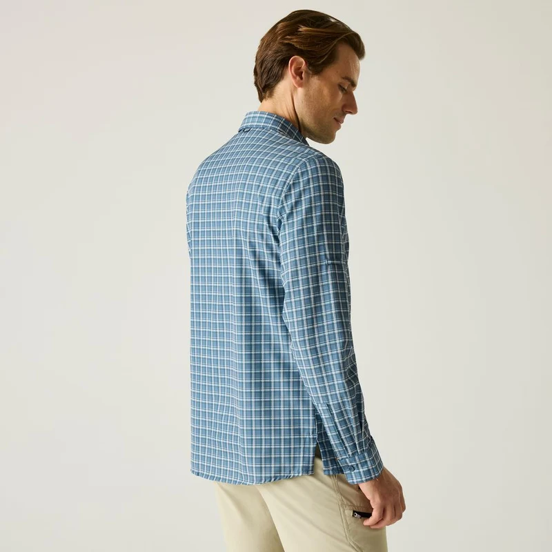 Regatta Anti Insect Travel Light Langarmhemd Herren china-blue check