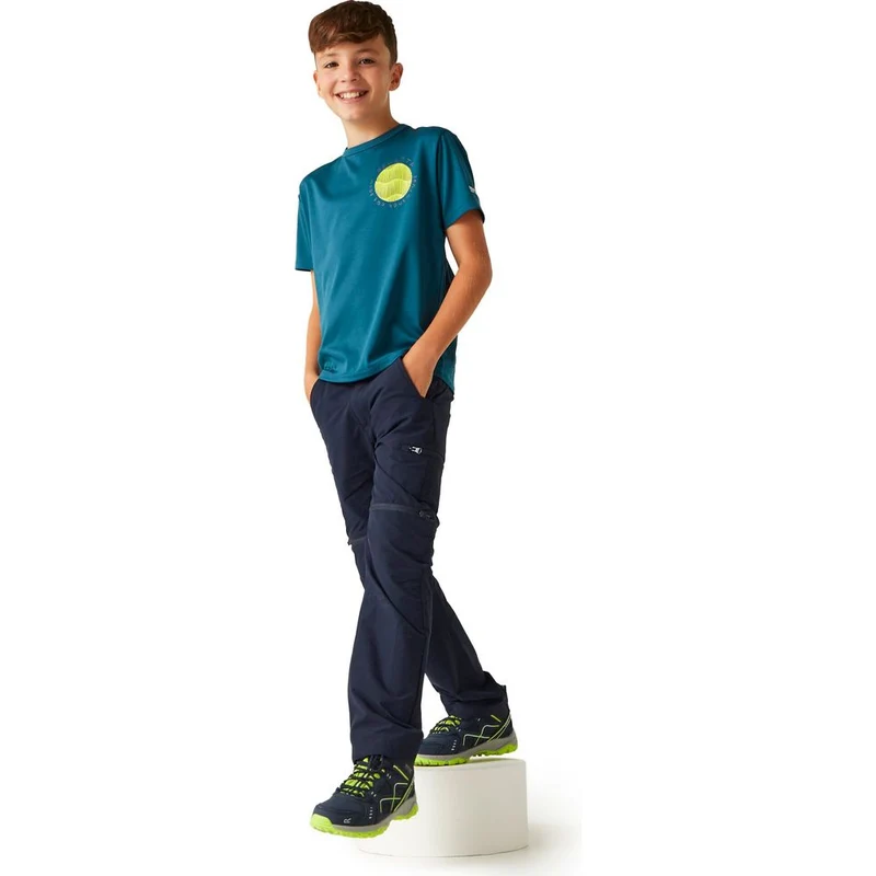 Regatta Highton Stretch Zip Off Kinder Outdoorhose navy