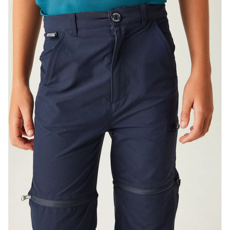 Regatta Highton Stretch Zip Off Kinder Outdoorhose navy