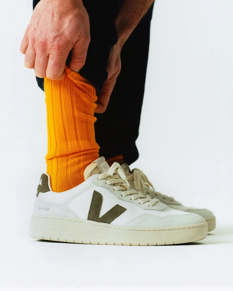 Veja V-90 B-Mesh White Khaki