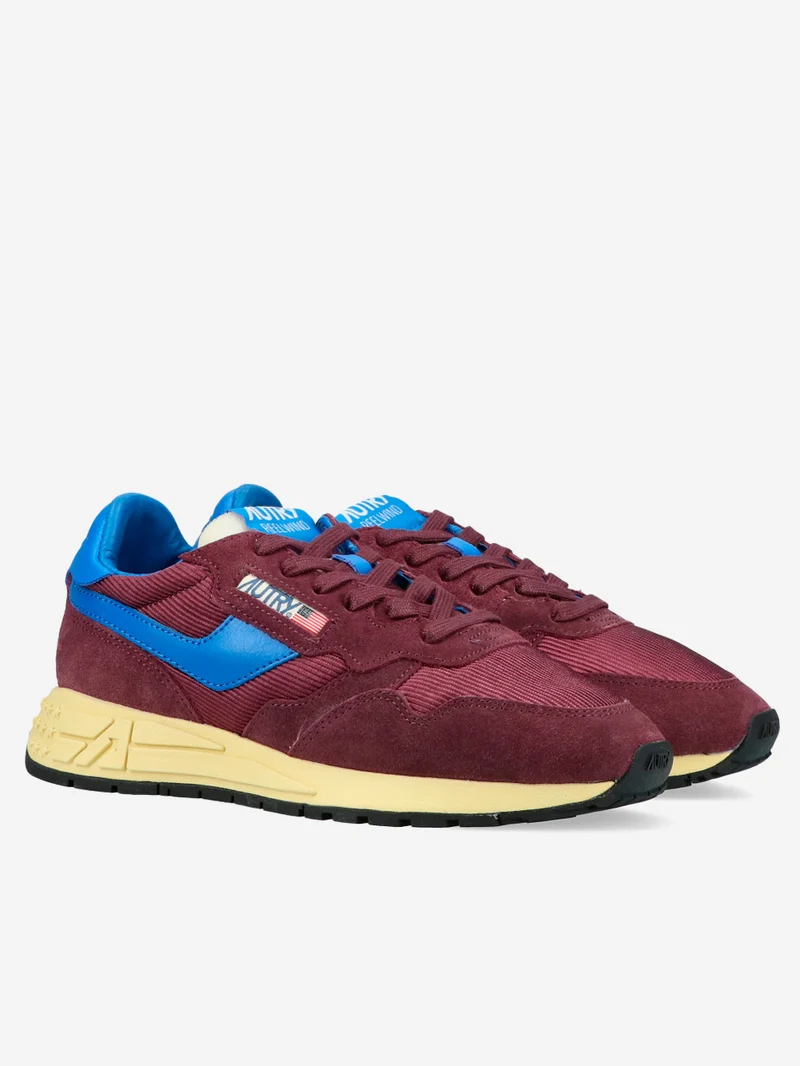 Sneakers Reelwind in suede viola e nylon blu