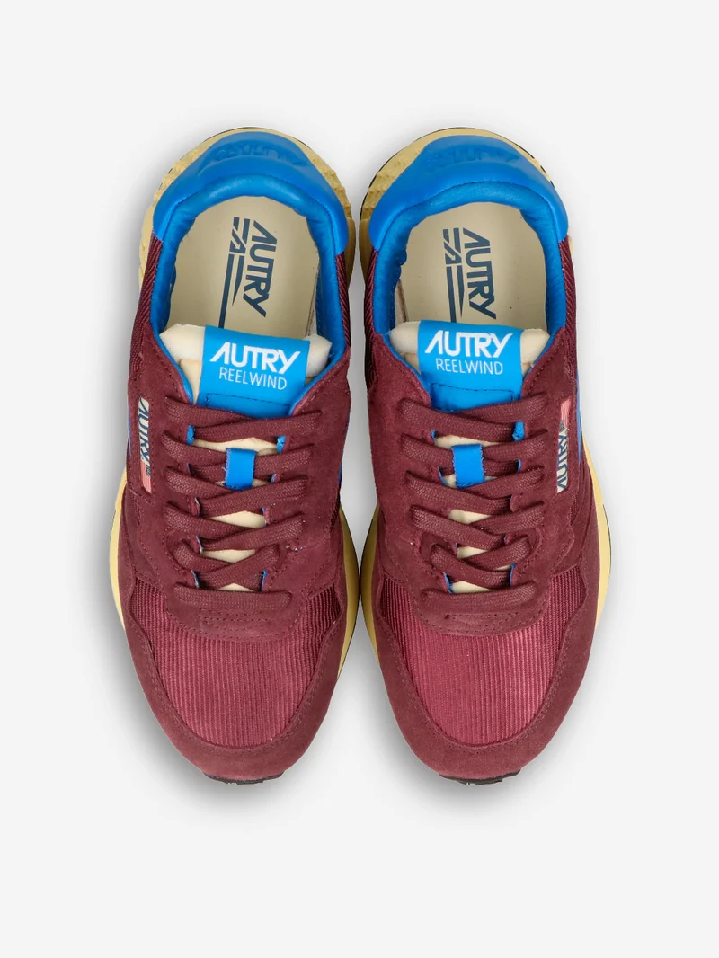 Sneakers Reelwind in suede viola e nylon blu