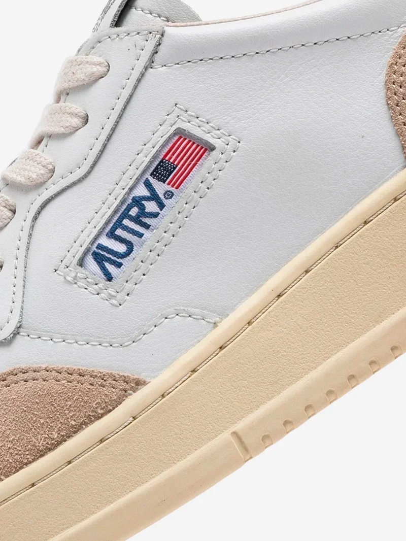 W Medalist Low bianche e nere e suede beige
