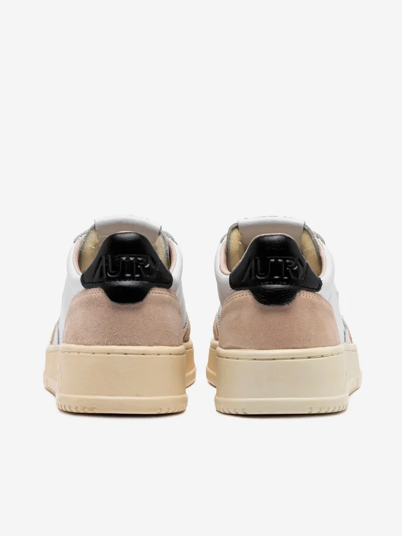 W Medalist Low bianche e nere e suede beige