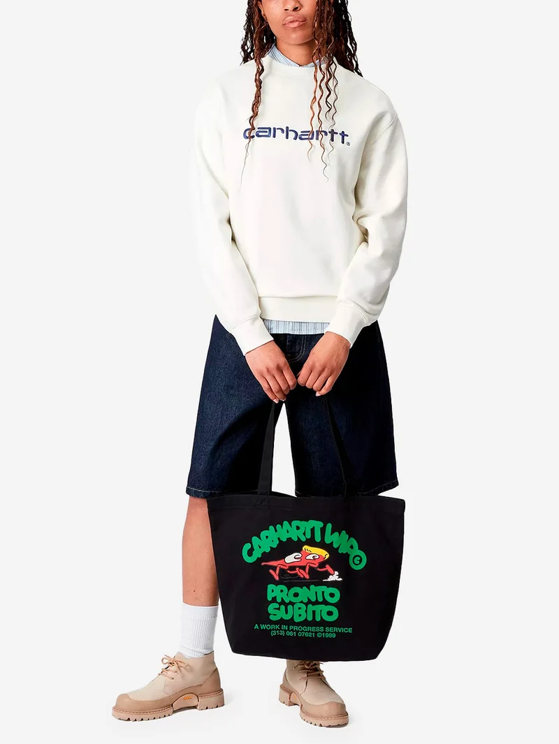 Tote in canvas con grafica Pronto Subito (15 l)