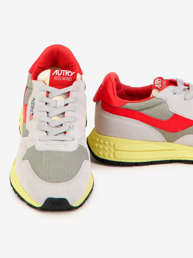 Sneakers Reelwind in suede e mesh grigie
