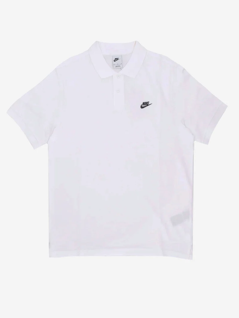 Polo a manica corta bianco con Swoosh