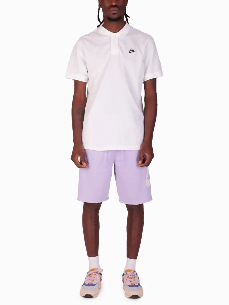 Polo a manica corta bianco con Swoosh