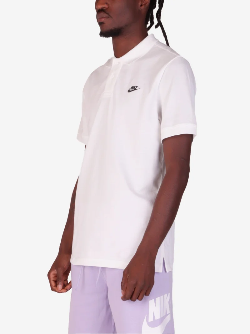 Polo a manica corta bianco con Swoosh
