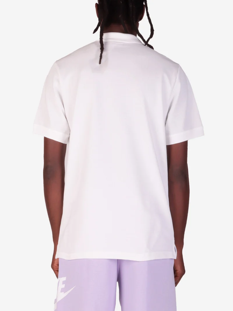 Polo a manica corta bianco con Swoosh