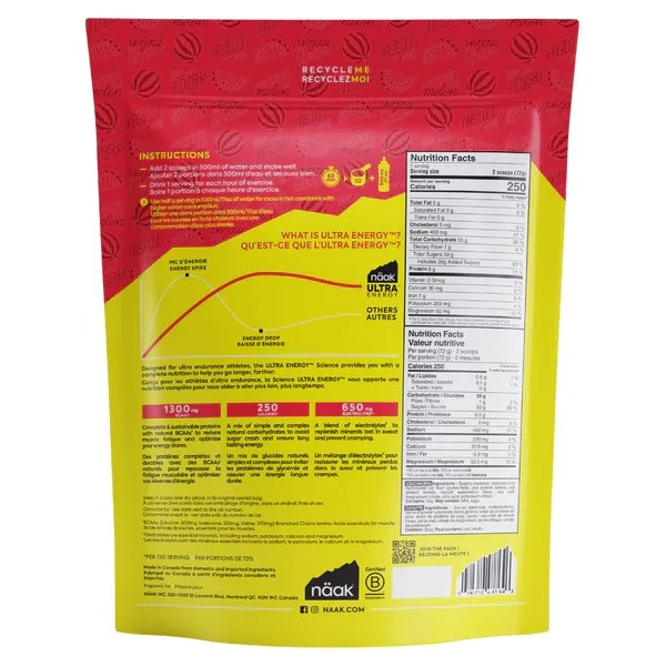 Näak Ultra Energy Drink Mix 250 (55g Carbs)