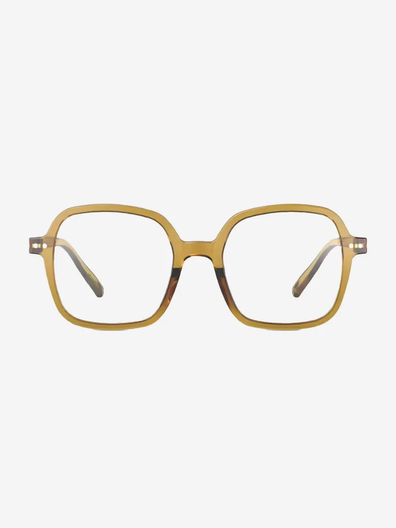 Occhiali da lettura oro verdi 'Office' forma quadrata oversize