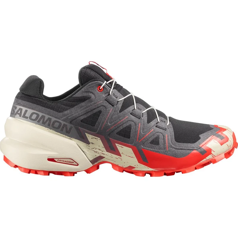 Salomon Shoes Speedcross 6 Herren Trailrunningschuh Black/fird/almilk black-fiery-red-almond-milk